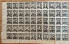 Argentina - 50 Marken Bogen ** Louis Braille 1939