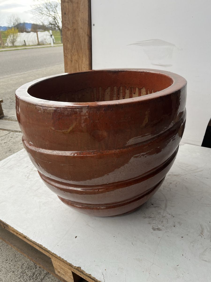 Blumentöpfe: Gartentopf / Keramik glasiert / Kupferrot – Neu (gemäss Beschreibung) aus Wetzikon ZH von seli03 1
