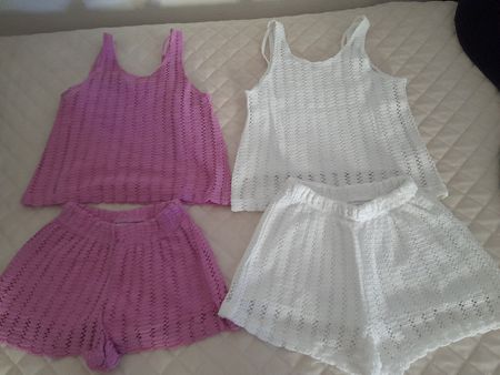 Sommer set, 2 Tops, 2 Shorts
