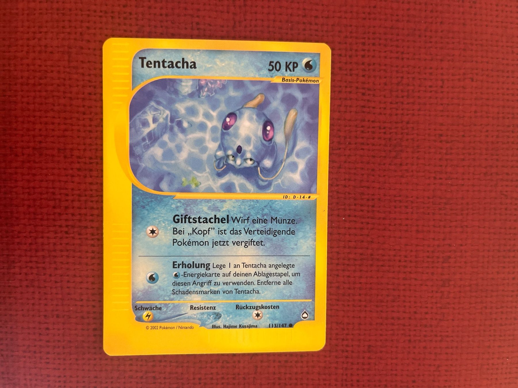Pokémon Carte collezionabili: Pokemon Tentacha Aquapolis deutsch – Usato da Wabern venduto da Collectfun