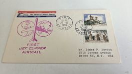 1958 First Jet Clipper Airmail Paris - New York