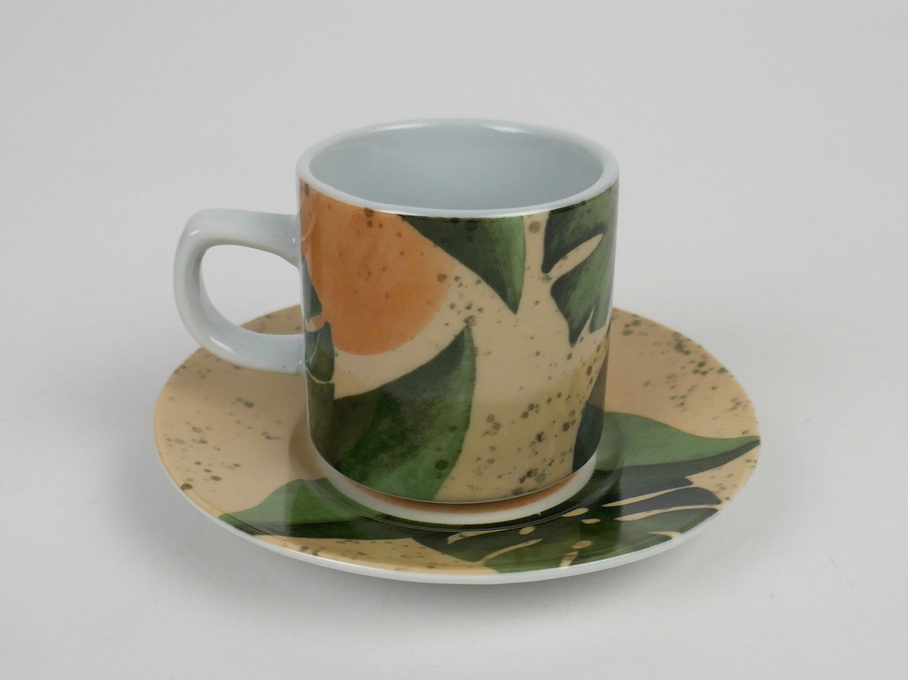 Pfister Tassen: Mini-Tasse mit Unterteller "Monstera" – Gebraucht aus Urtenen-Schönbühl von Restwert_Schoenbuehl 2