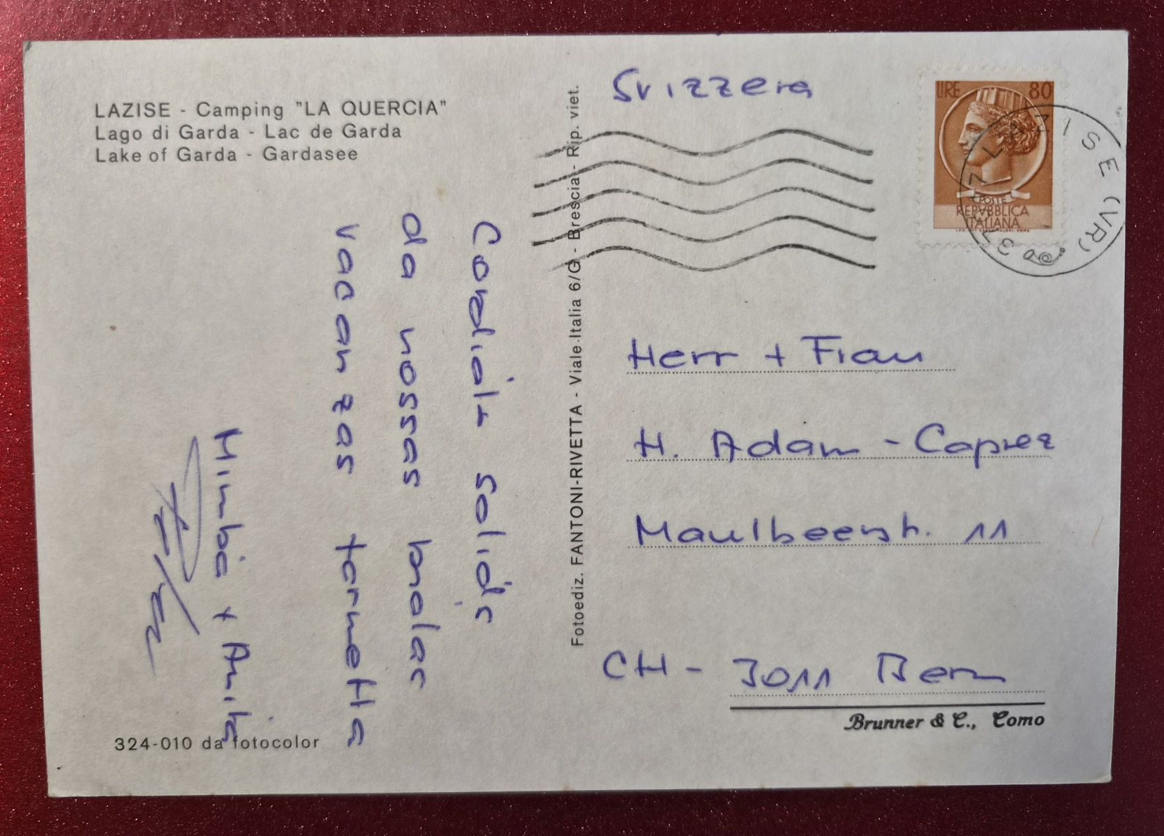 Cartes postales: Camping la Quercia Lazise Lago di Garda ca 1960 – D'occasion à Melchnau par Arthurius 1