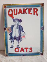 Quaker Oats  Werbeschild Metall Blechschild Vintage