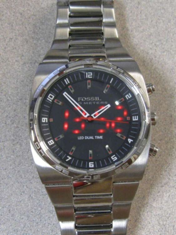 Fossil Montres: Fossil Herrenuhr Dual Time, Edelstahl, guter Zustand – D'occasion à Zürich par tersus1981 8