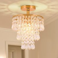 Kristall Deckenleuchte Gold Kronleuchter Modern Schlafzimmer