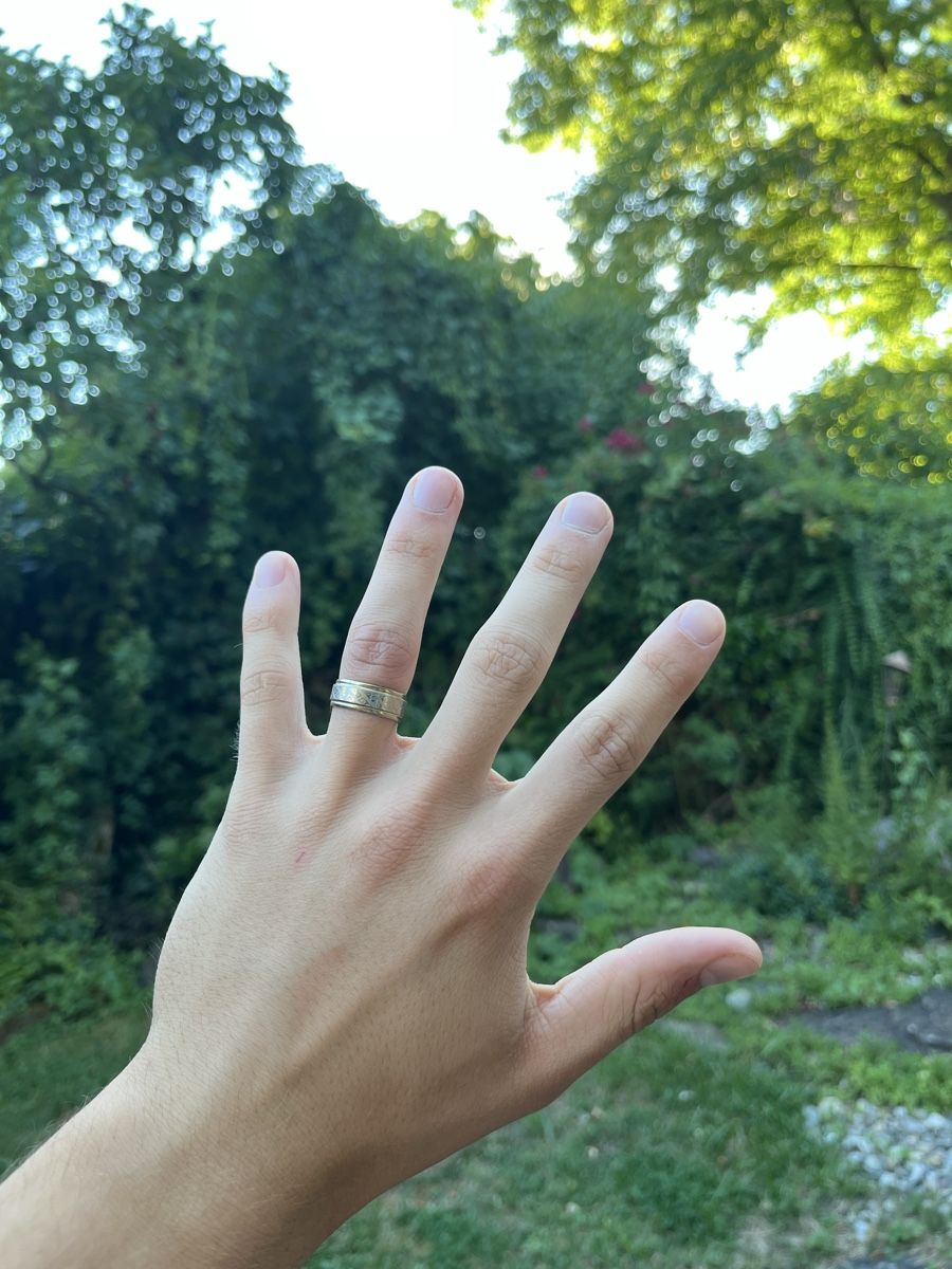 Ringe: Ring auf Edestahl mit silbrigen Muster Grösse 17mm – Neu (gemäss Beschreibung) aus Tägerwilen von Alexander716 3