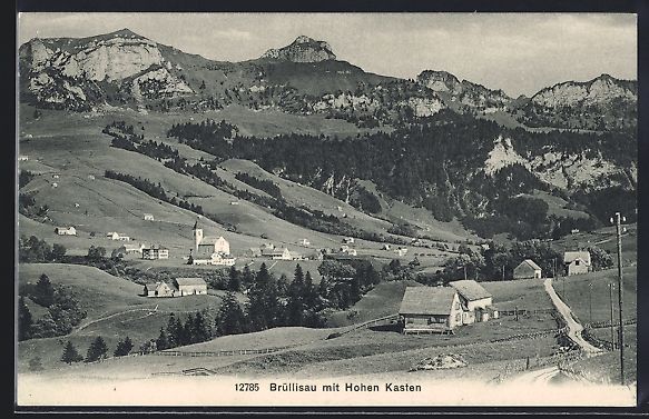 Cartes postales: Brüllisau, Totalansicht mit Hohen Kaste – D'occasion à Berlin par bartko-reher
