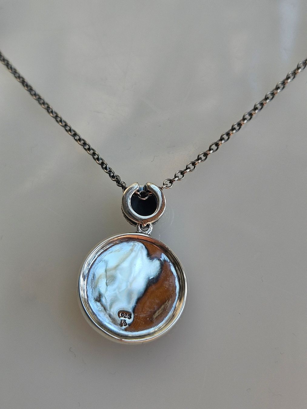 Catenine: Silber Kette mit Perlmutt – Nuovo (secondo la descrizione) da Winterthur venduto da ste_tcx5 3