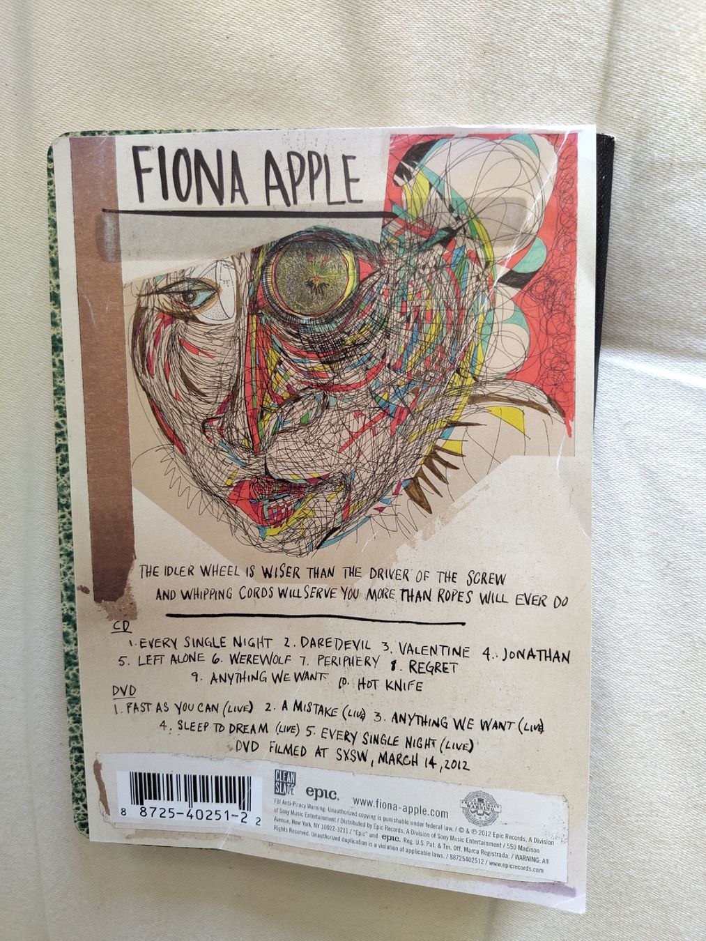 CDs: Fiona Apple - The Idler Wheel Is Wiser Deluxe CD – Gebraucht aus Büsserach von Bey23 3