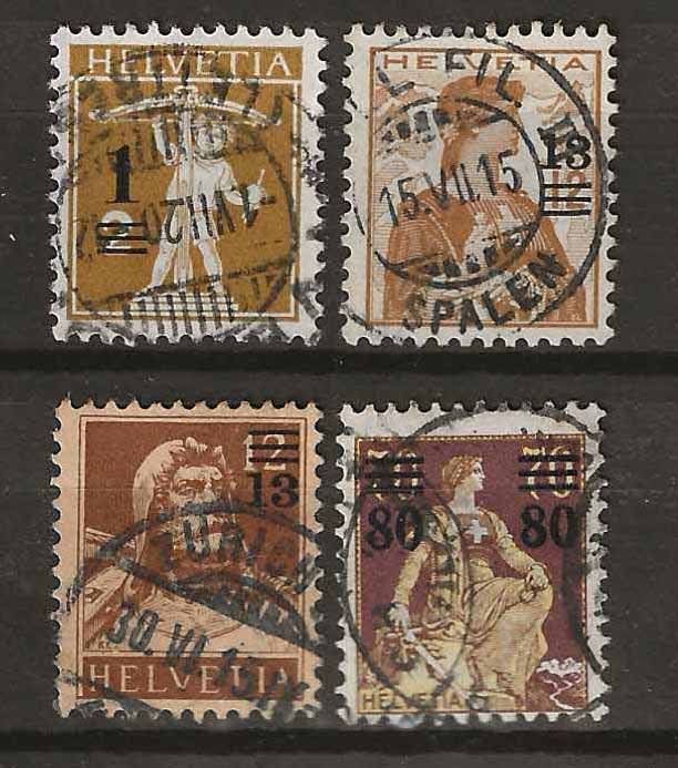Tutti i francobolli: CH132 - Emission provisoire 1915  obl. – Usato da Trélex venduto da Phil_Albert