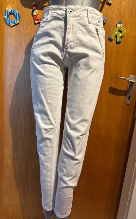 Weisse Sommer Jeans Hose Damen Gr. 36