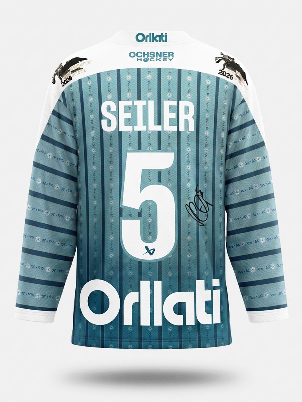 HC Fribourg-Gottéron Warm-Up Jersey 2026 – Seiler #5 SIGNIER (Gebraucht ...
