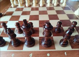 Schach Chess Schachspiel Schachbrett Naturholz Neu