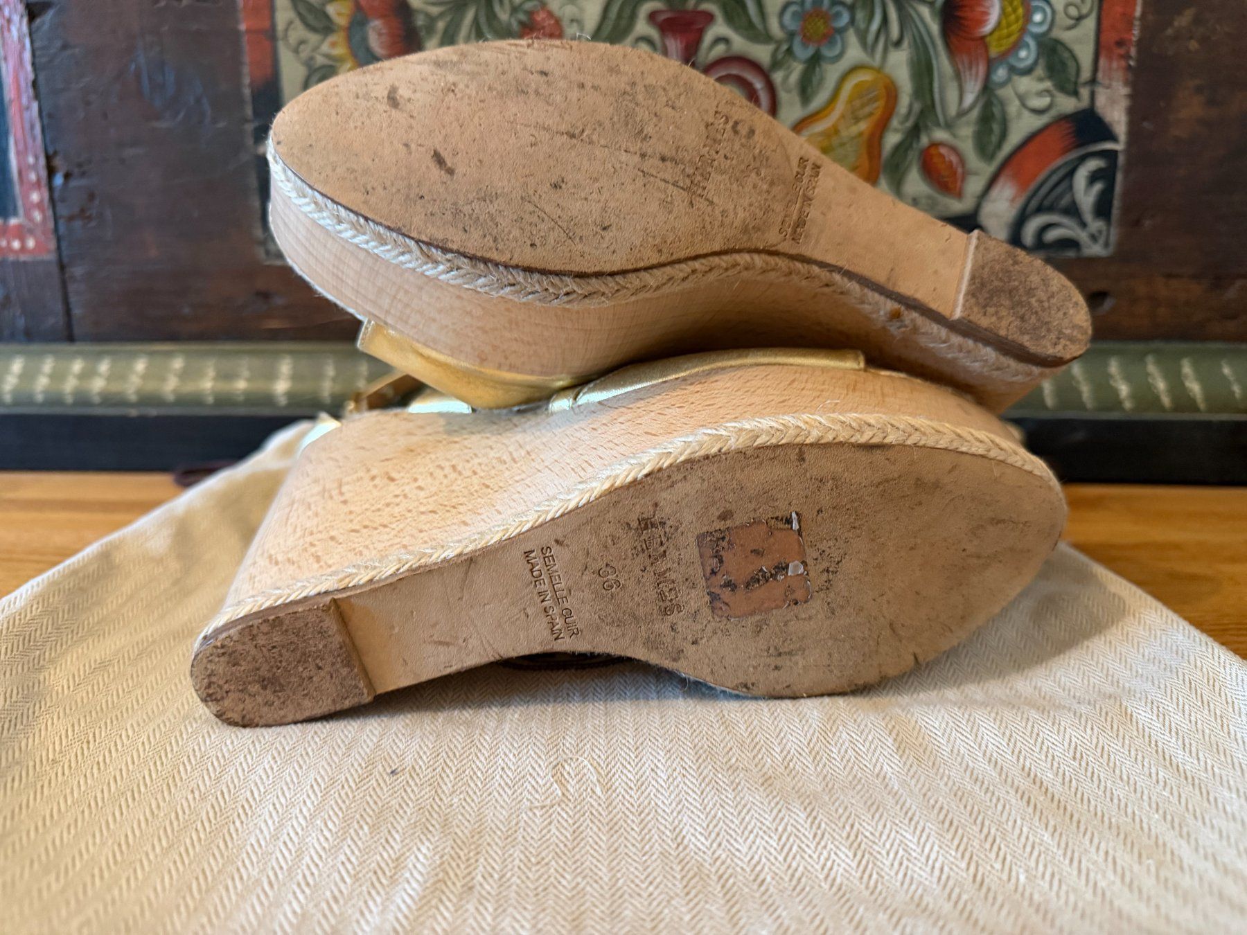Hermès Scarpe da donna: Sandales à plateforme et semelle espadrilles Hermès – Usato da Basel venduto da BradPeeters 4