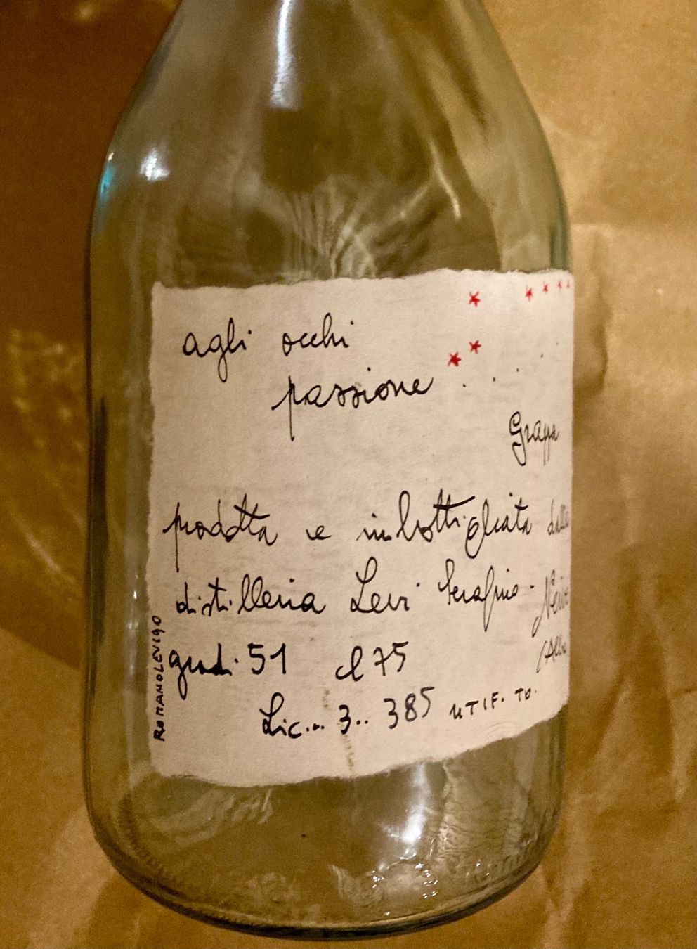 Autres: Romano Levi Grappa, leere Grappaflasche von 1990 – D'occasion à Zürich par Hurtzle 2