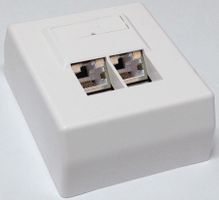 roline EtherNet Cat.5e Aufputz-Dose 2-Port 10/100/1000MBit/s