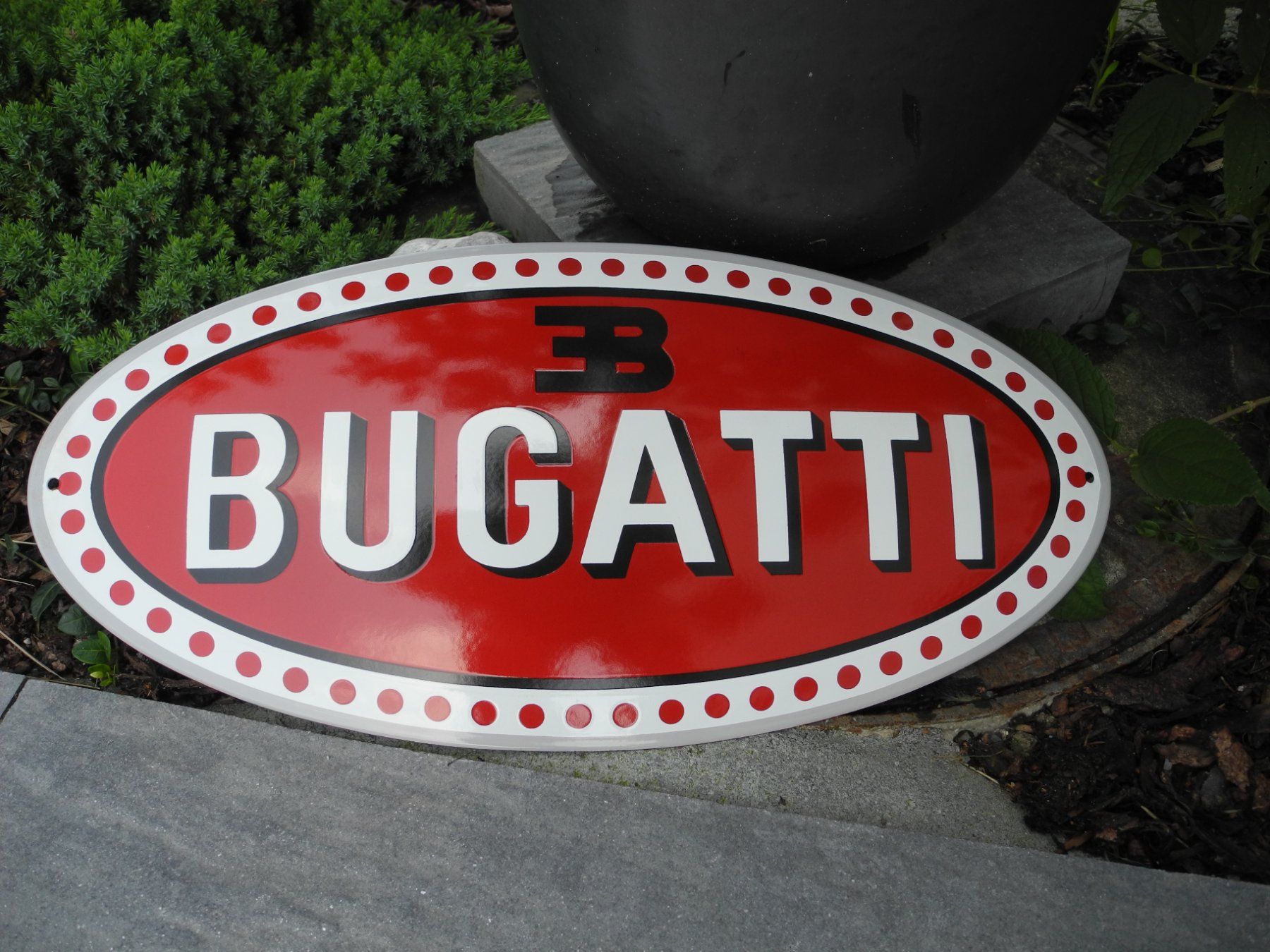 Bugatti Schilder: GROSSES BUGATTI EMAILSCHILD – Neu (gemäss Beschreibung) aus Reinach AG von Huckleberrysix 2