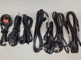 Netzkabel Schuko- (6 Stk.) & Typ G-Stecker (1 Stk.) mit C5