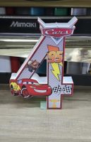 Cars Geburtstag Deko Zahl 4 Lightning McQueen Kinderparty