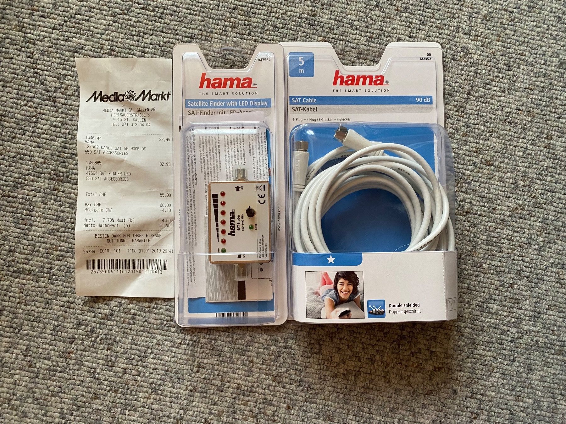 Hama Kabel: Sat Finder und Kabel 5m HAMA – Neu und originalverpackt aus Appenzell von Sonnschein_