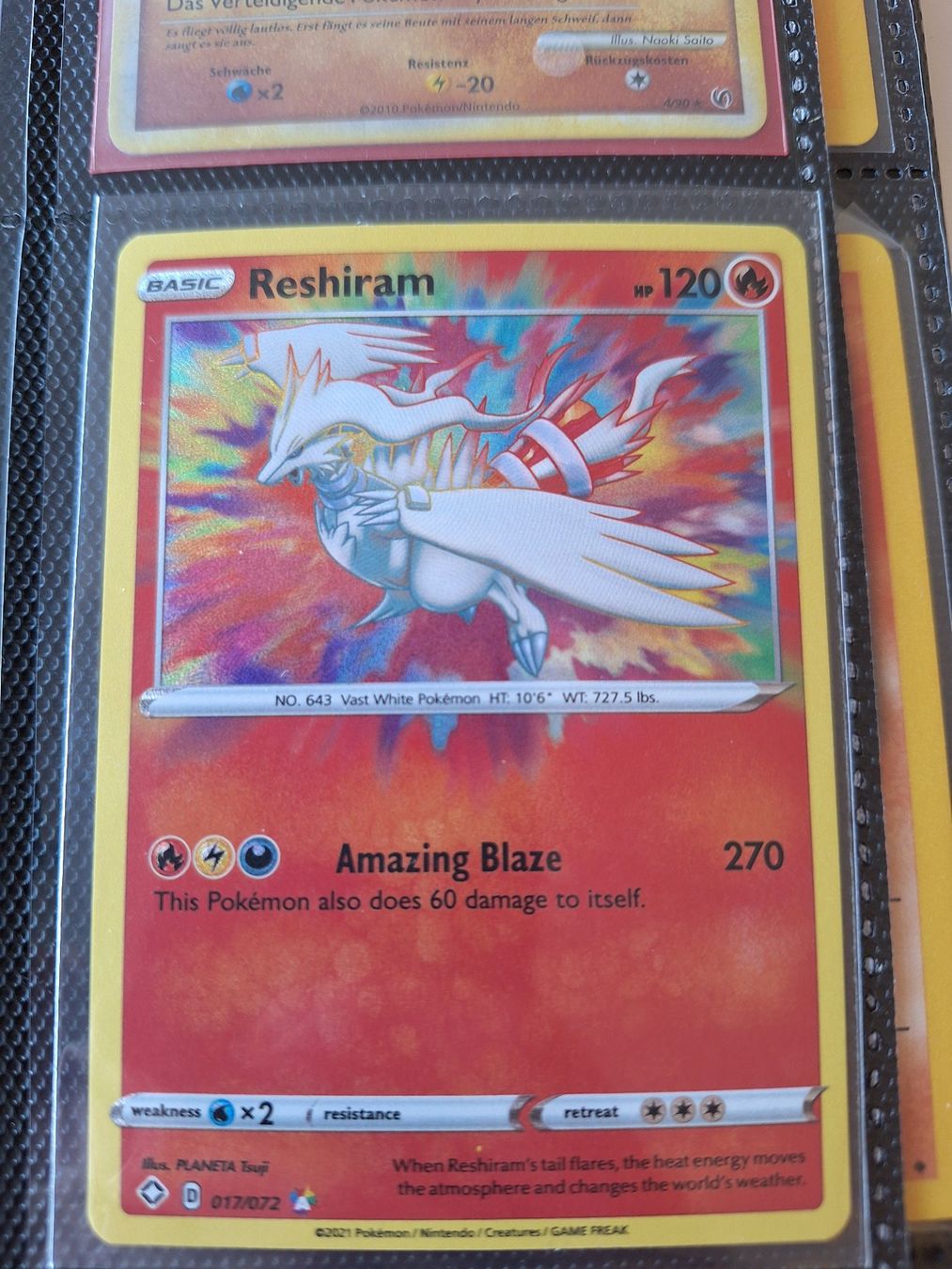 Pokémon Carte collezionabili: Reshiram - Amazing Rare – Usato da Altstätten SG venduto da GGsGameshop