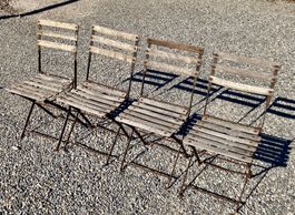 4 weisse Klappstühle Garten-Stühle Stühle Shabby Chic ab 40
