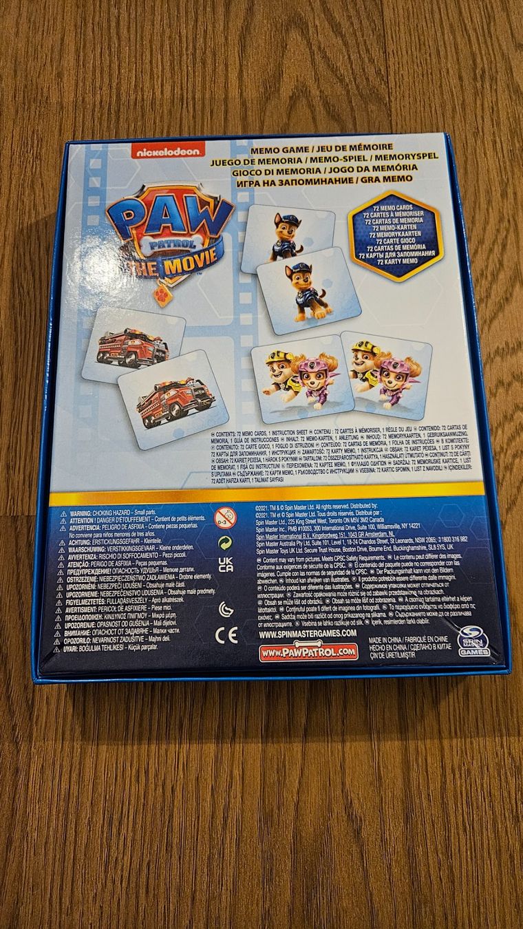 Giochi: Memory Paw Patrol – Usato da Melano venduto da H-Sara 1