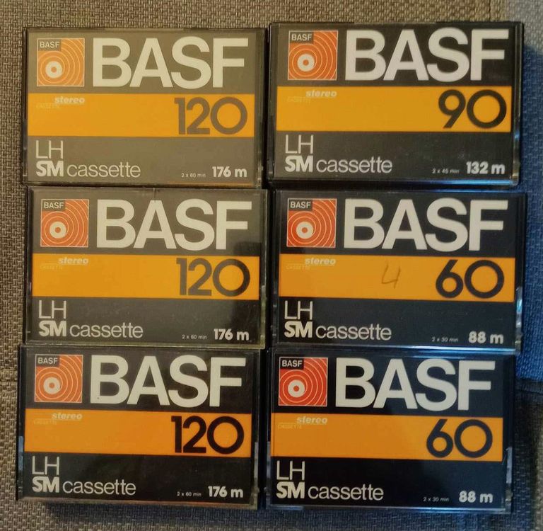 BASF / LH-SM - 6 x cassettes MC (3xC120 + 1xc90 + 2xC60) (Gebraucht) in ...