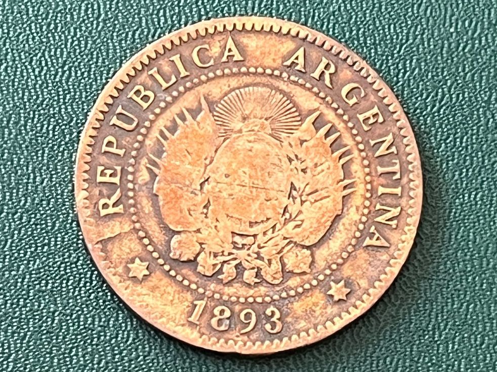 Tutti le monete: Alte Argentinien 1 Centavo 1893 – Usato da Neuenhof venduto da Mastermind-00