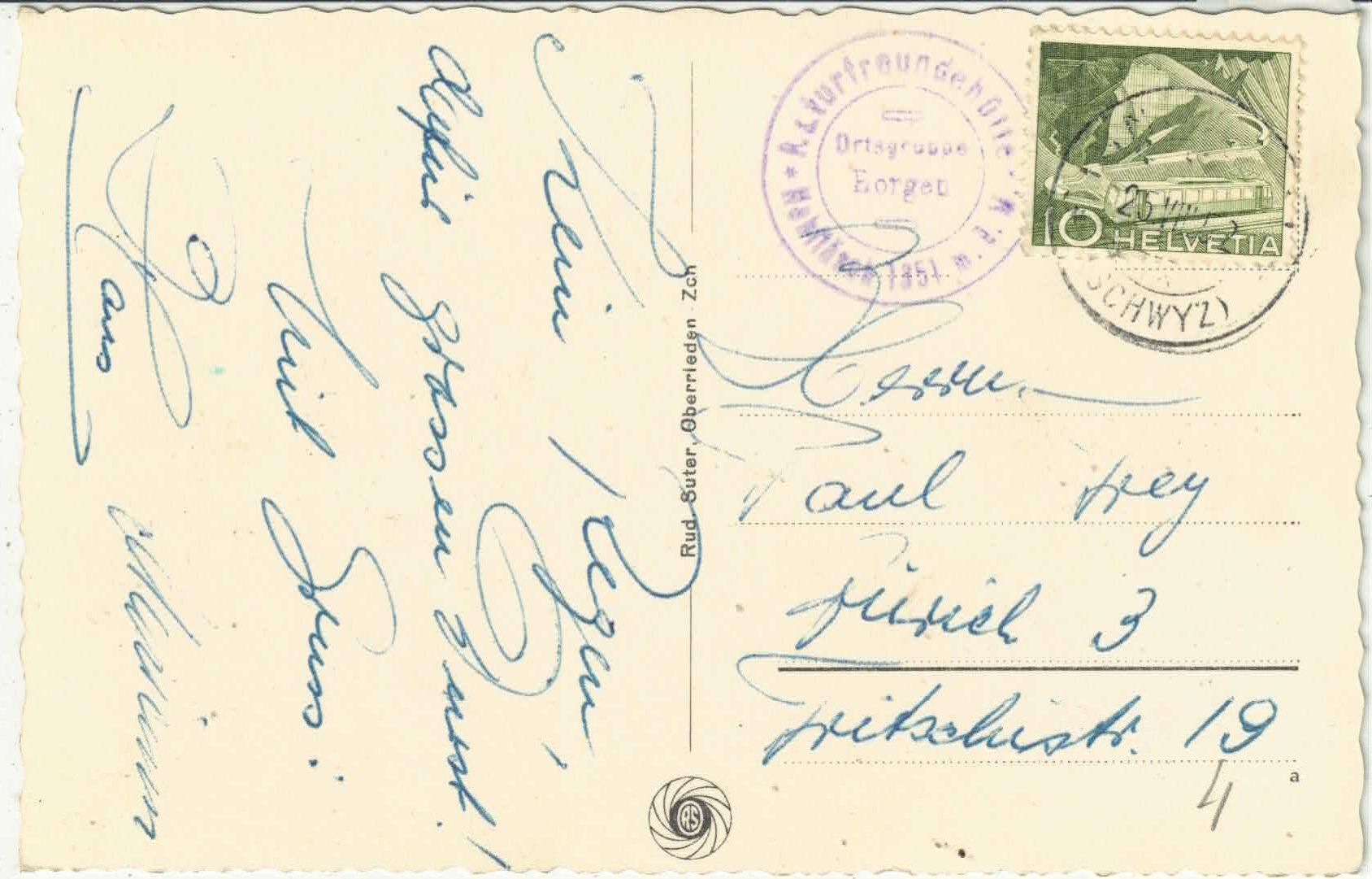 Cartoline postali: Hohfläsch-Alp mit Brünnelistock – Usato da Ettingen venduto da Kartenplanet 1
