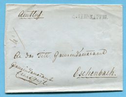 Faltbrief von Gallenkappel nach Eschenbach 1845
