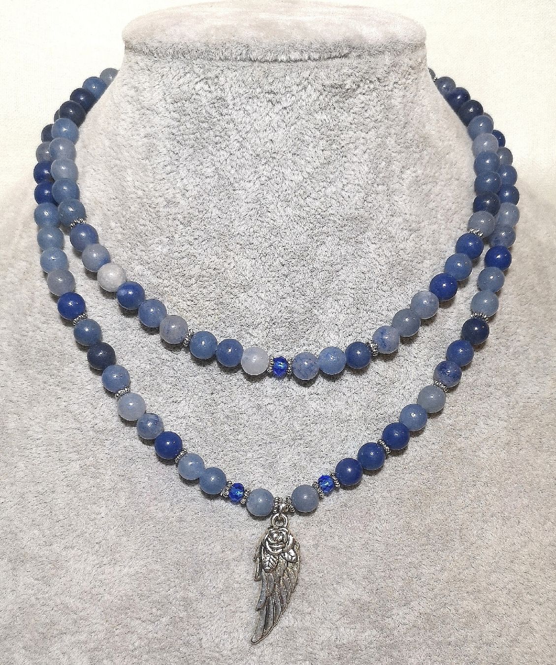 Bracciali & Braccialetti: 108 Mala Angelit Perlen Armk. - Spendenaktion – Nuovo (secondo la descrizione) da Unterkulm venduto da Nachtigall 5