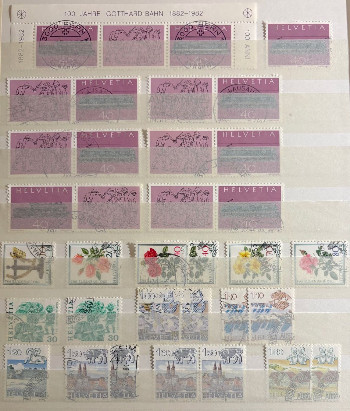 Alle Briefmarken: Timbres suisses 1982 CFF – Gebraucht aus Lausanne von Cabessa 1