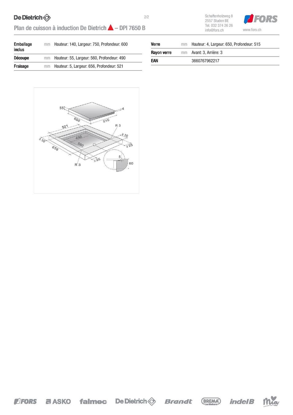 Cucine: Vitrocéramique induction De Dietrich neuf – Nuovo (secondo la descrizione) da Sion venduto da pat_97q6 4
