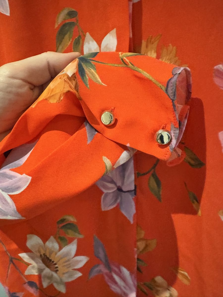 Ted Baker Camicette: Ted Baker Bluse Gr. 1 / 36 Korallenrot Blumenmuster neu – Nuovo e nell'imballaggio originale da Galgenen venduto da syl_7y9c 4