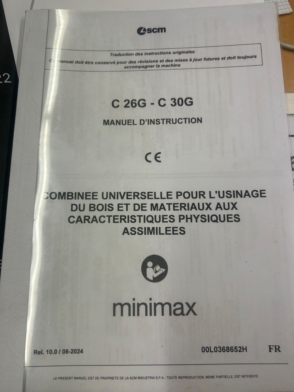 SCM Tutte le macchine: Minimax C26G combiné – Usato da Plan-les-Ouates venduto da Sunflowercloclo 4