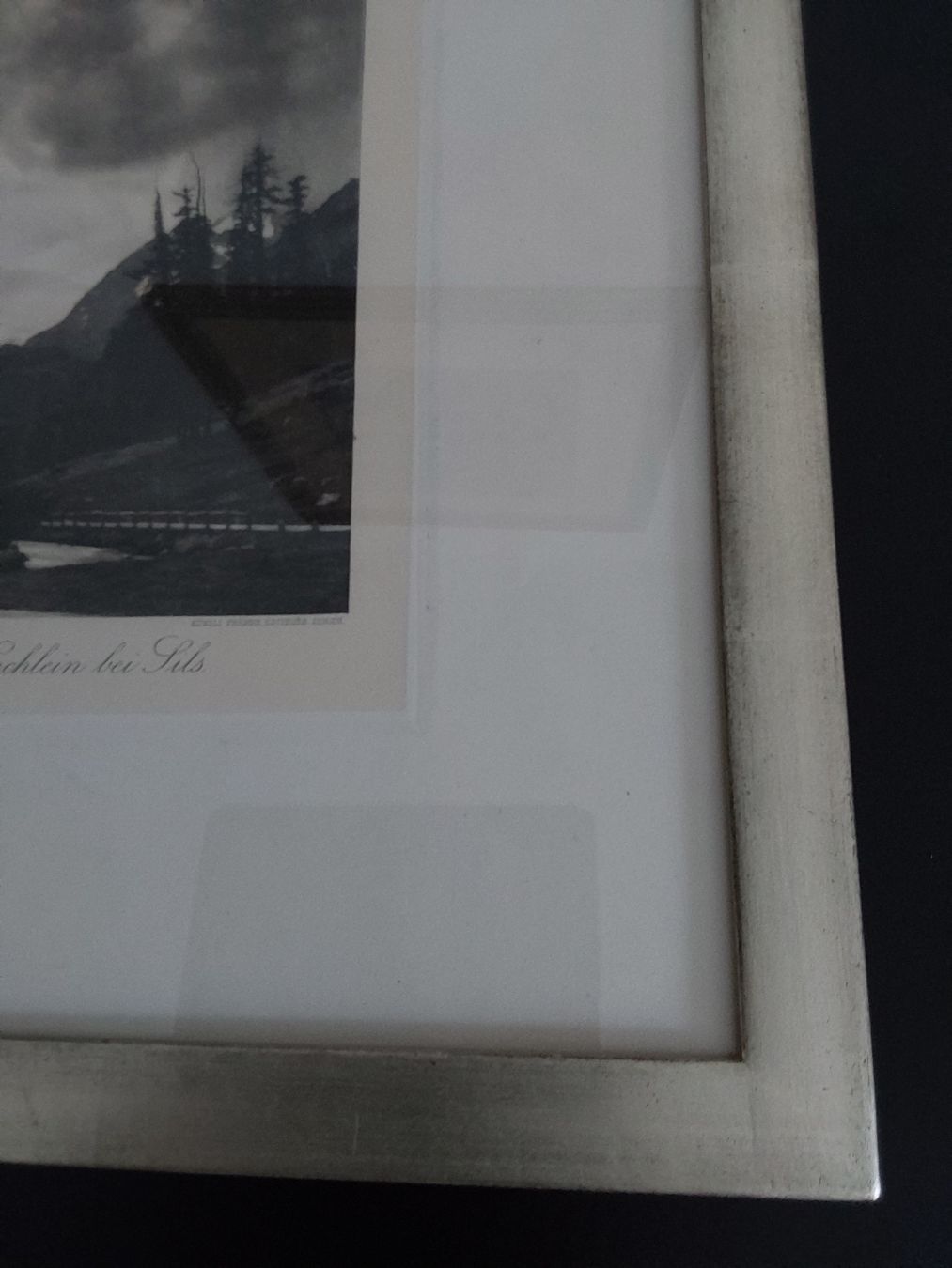 Foto & Immagini: Albert Steiner.Kirchlein bei Sils.Mit Rahmen 45x54 cm. – Usato da Steinach venduto da Chilli1957 8
