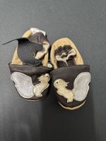 Schwarzpfau Leder Krabbelschuhe Gr.0-6mt neu