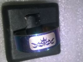 ring edelsthal,,blau und weiss,,matte und glanzig