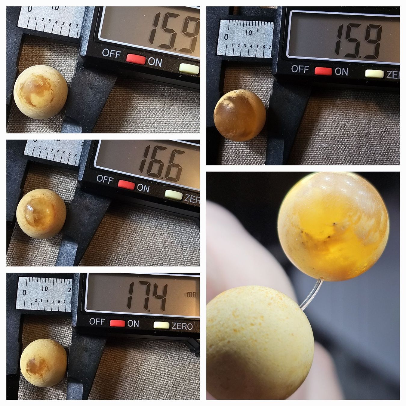 Minerali & Pietre curative: 17mm echter baltischer Bernstein Kugel groß butterscotch – Nuovo (secondo la descrizione) da Riedt b. Erlen venduto da Gottestraene 5