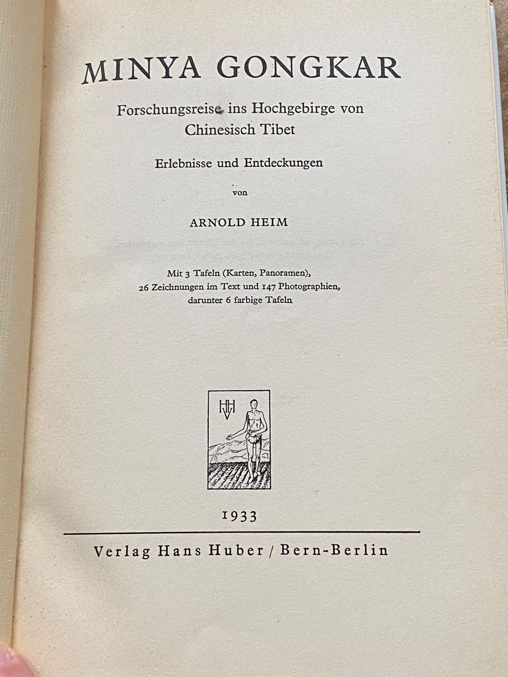 Libri: MINYA GONGKAR von Arnold Heim – Usato da Zürich venduto da Camerountiger 3