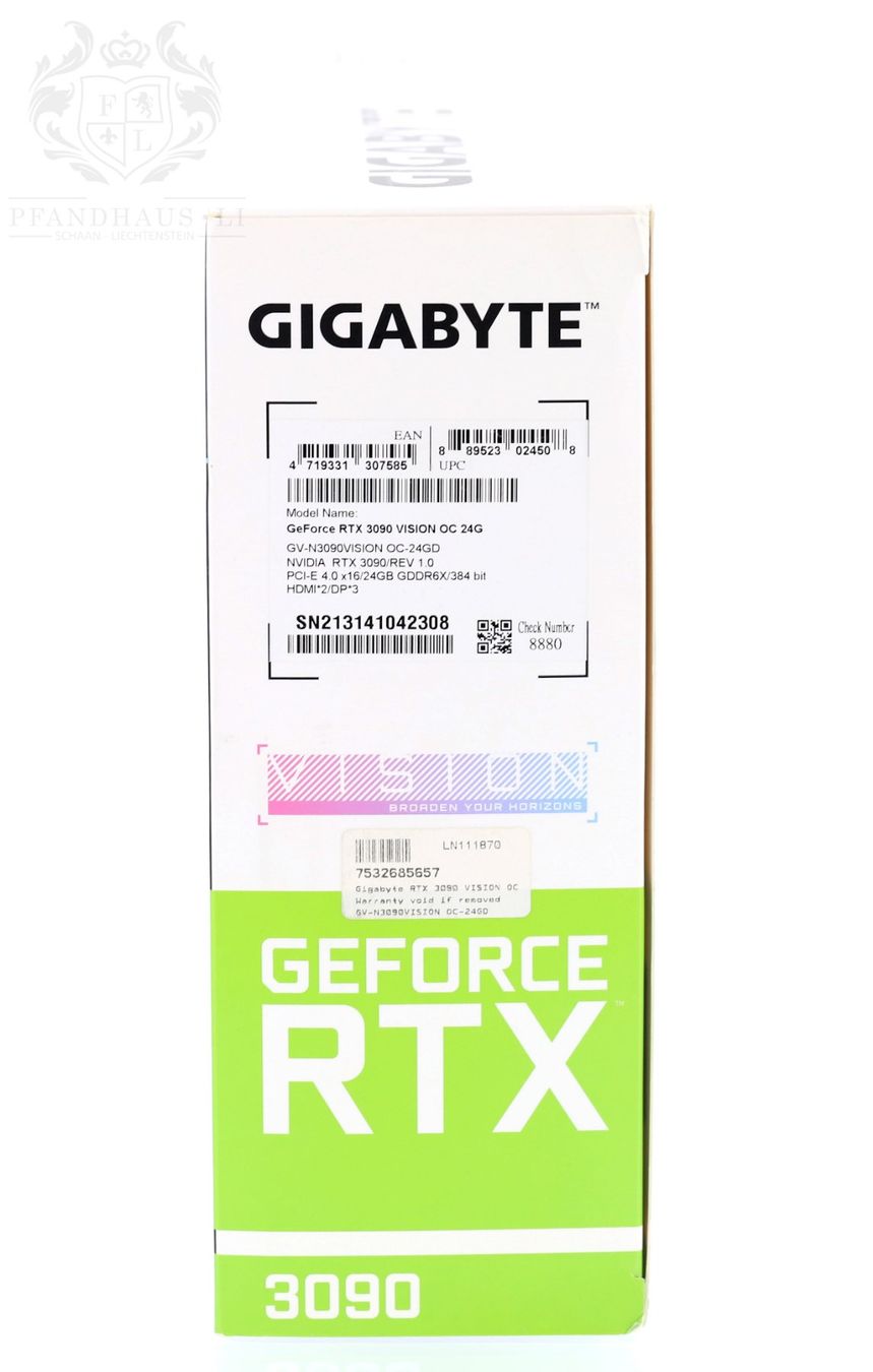 Nvidia Schede grafiche: GIGABYTE NVIDIA GEFORCE RTX 3090 OC 24G - GRAFIKKARTE – Nuovo (secondo la descrizione) da Schaan venduto da Pfandhaus-LI 4