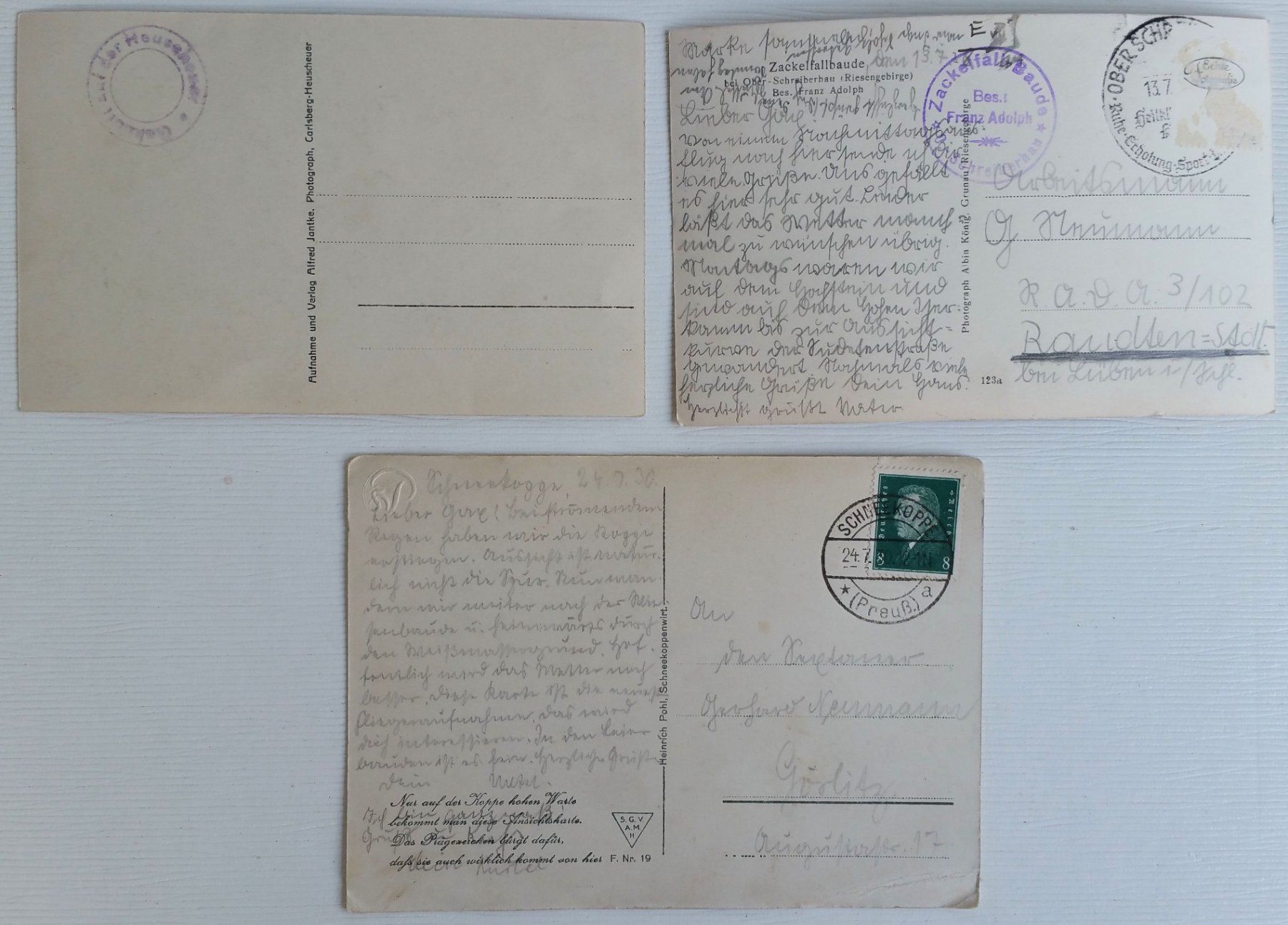 Cartoline postali: AK: 17x Schlesien / Polen, 1926-41 – Usato da Oberriet SG venduto da Manick 7