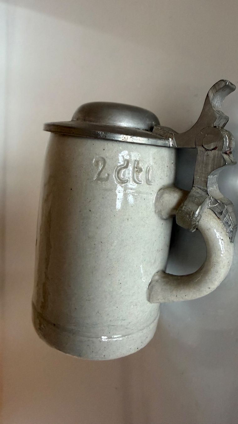 Bicchieri: Mini Bierkrug, Stamperl, mini Hüppen, Zinndeckel, 2 cl – Usato da Egg b. Zürich venduto da Mogli93 2