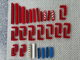 Lego Technik 9395 rote blaue runde Lochbalken