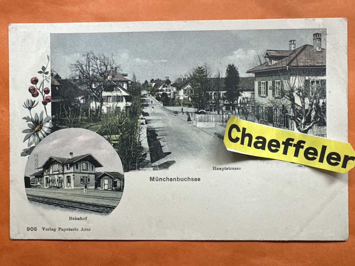 Ansichtskarten: Alte Ansichtskarte Münchenbuchsee, 1909, selten! – Gebraucht aus Zürich von Chaeffeler