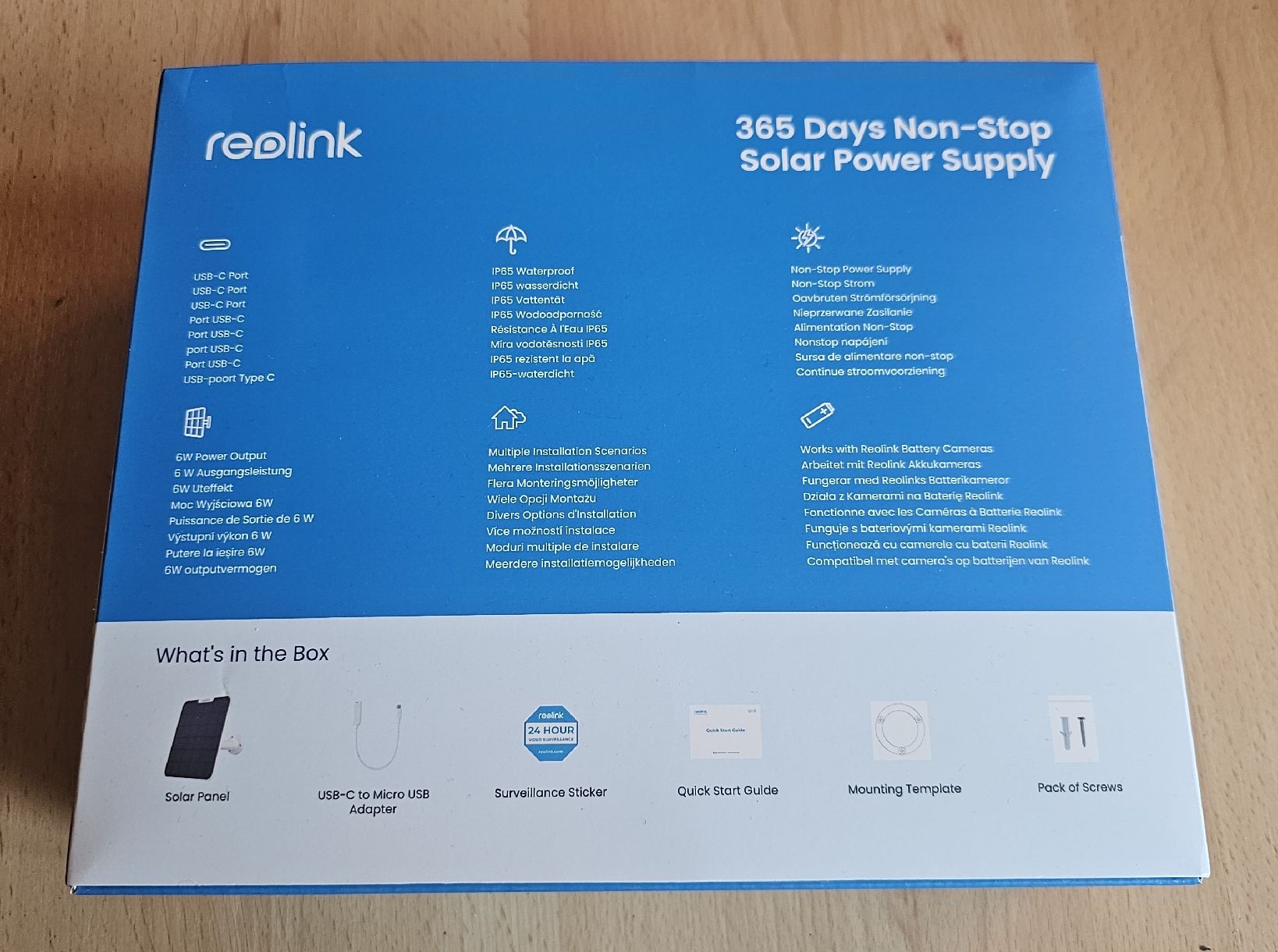 Reolink Solargeräte und Solarprodukte: Reolink Solar Panel 2 :: Fabrikneu :: USB C :: Wasserdicht – Neu und originalverpackt aus Ochlenberg von on3x 1
