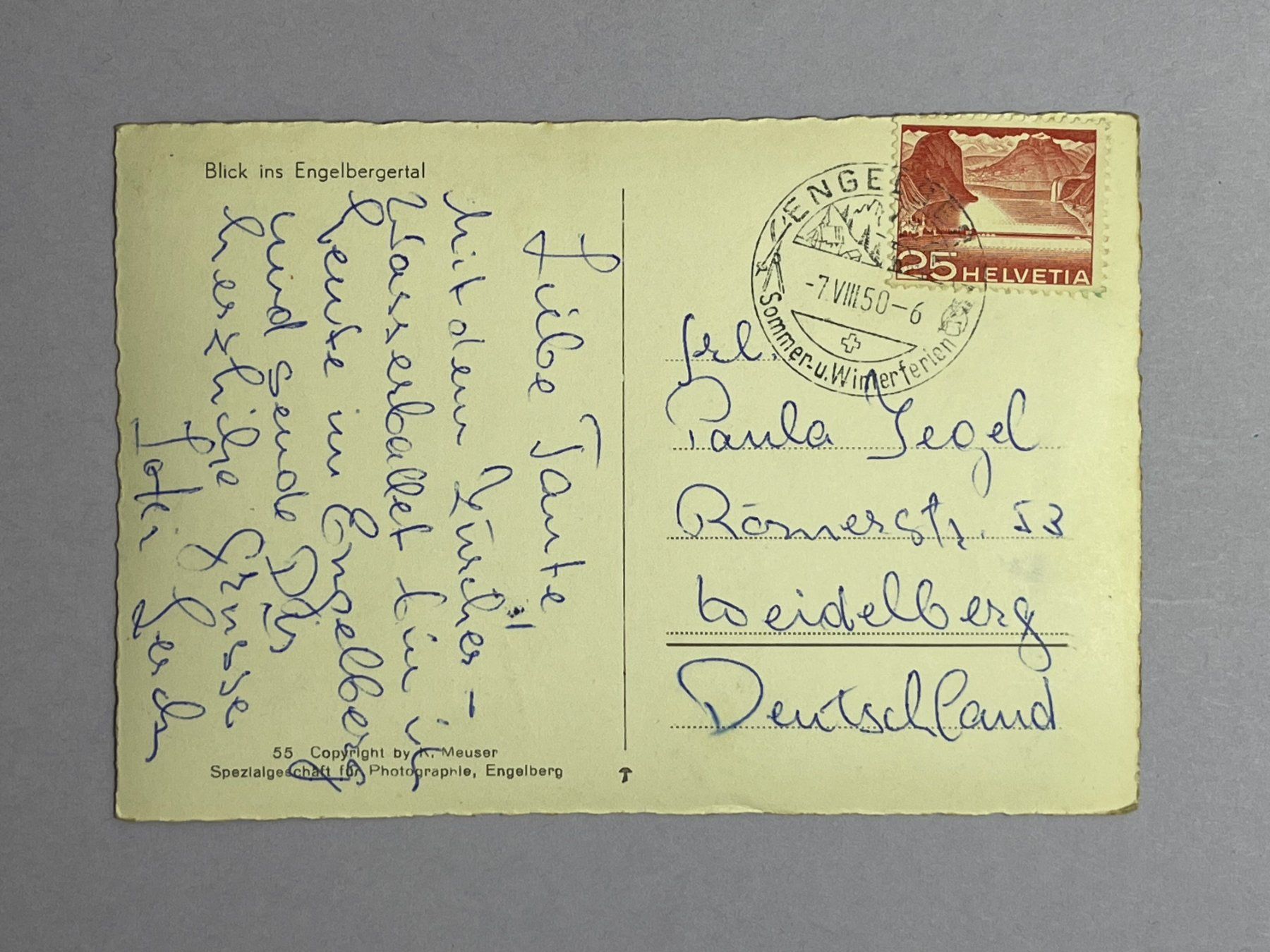 Cartoline postali: Blick ins Engelbergtal – Usato da Steg VS venduto da danwer74 1
