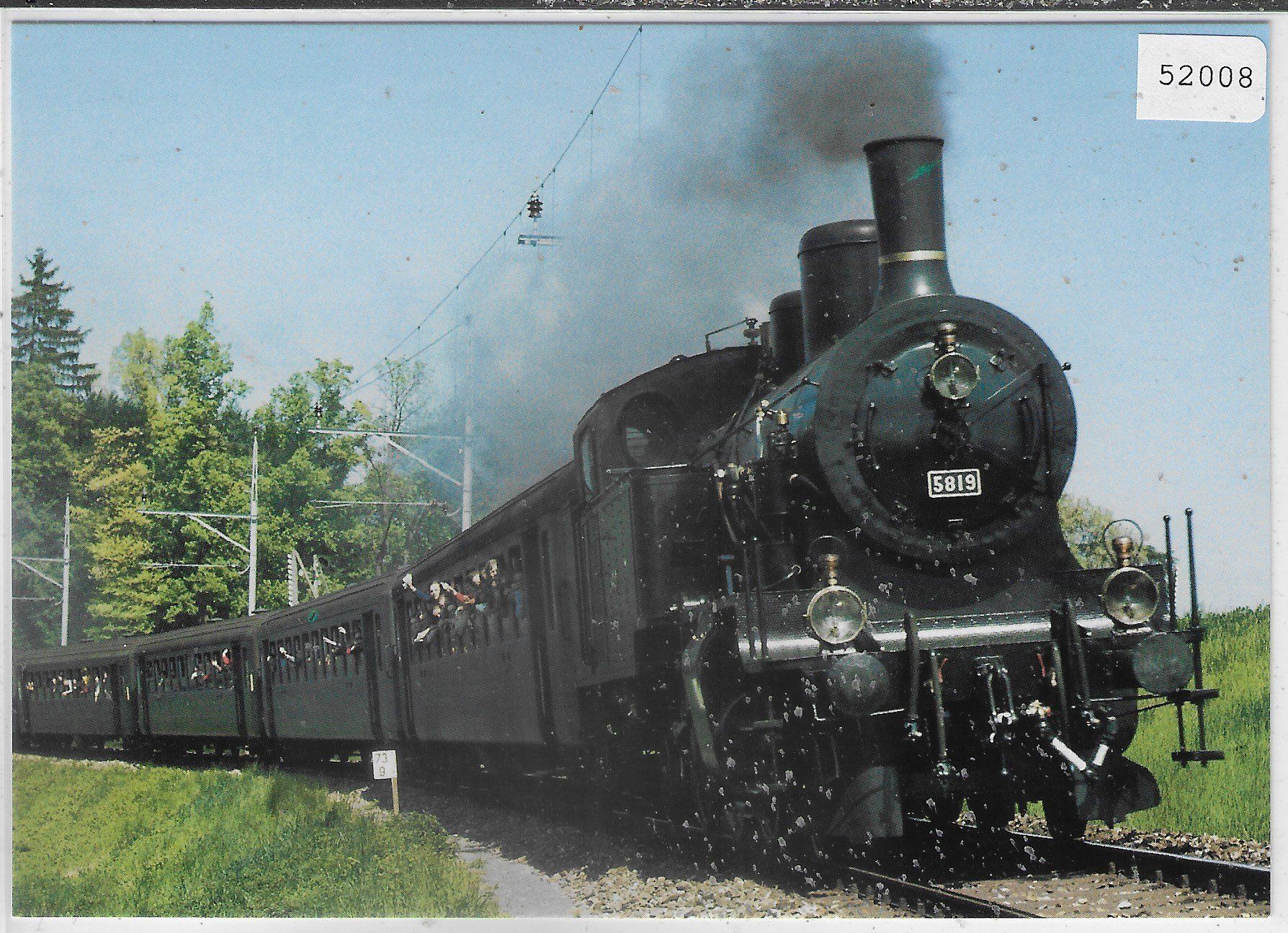 Cartoline postali: SBB Eb 3/5 5819 mit Zug - Dampfzug – Usato da Ettingen venduto da Kartenplanet